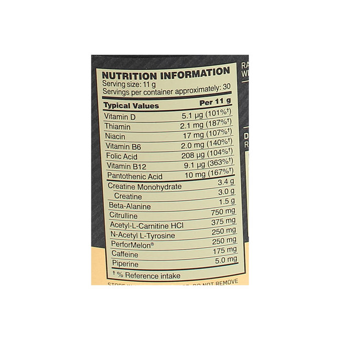 PreWorkout Blue Rasberry, 330 g från Optimum Nutrition Matsmart