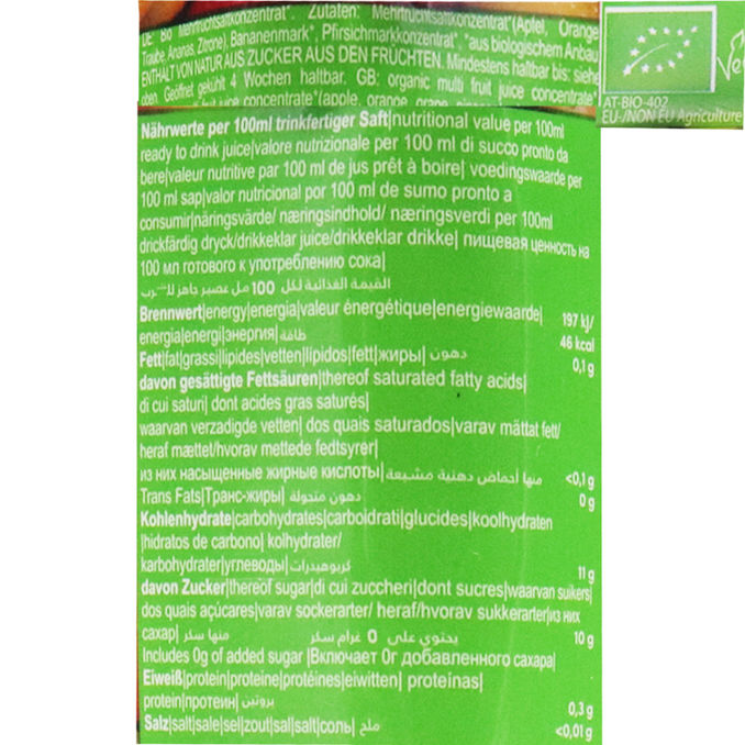 Green-Bag BIO Fruchtsaftkonzentrat Multivitamin