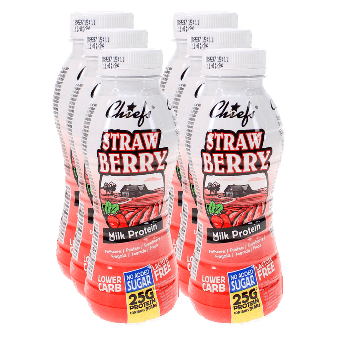 Chiefs Proteindryck Strawberry 6-pack
