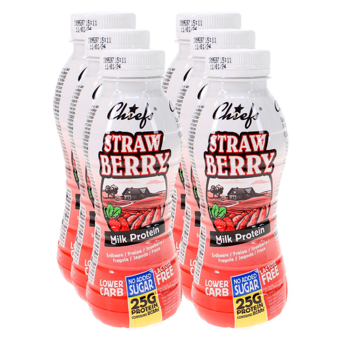 Chiefs Proteindryck Strawberry 6-pack