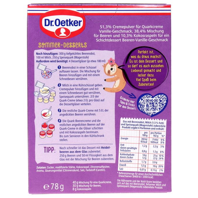 Dr. Oetker Sommer-Dessert Very Berry