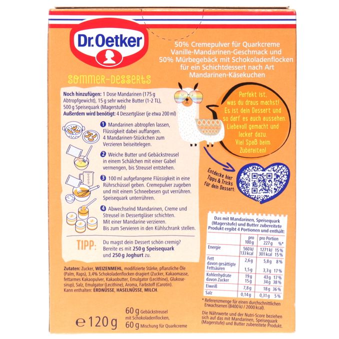 Dr. Oetker Sommer-Dessert Mandarin Dream