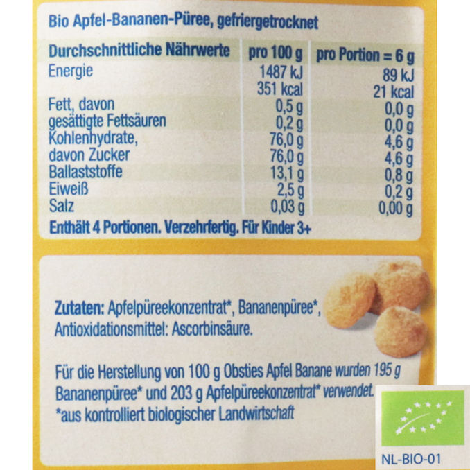 Alete BIO Obsties Apfel & Banane