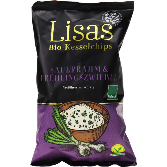 Lisa´s Kesselchips BIO Lisa's Kesselchips Sauerrahm & Zwiebel, Small