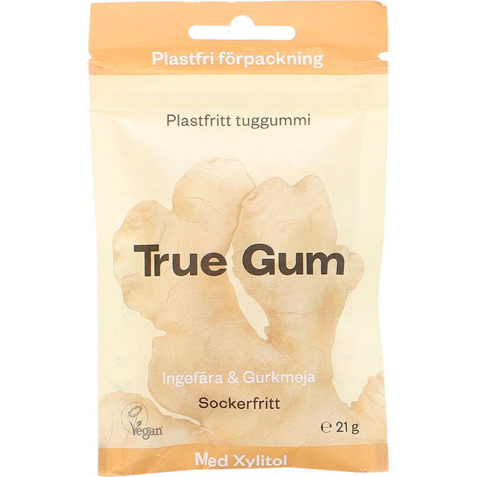 2 x True Gum Ingefära & Gurkmeja Tuggummi