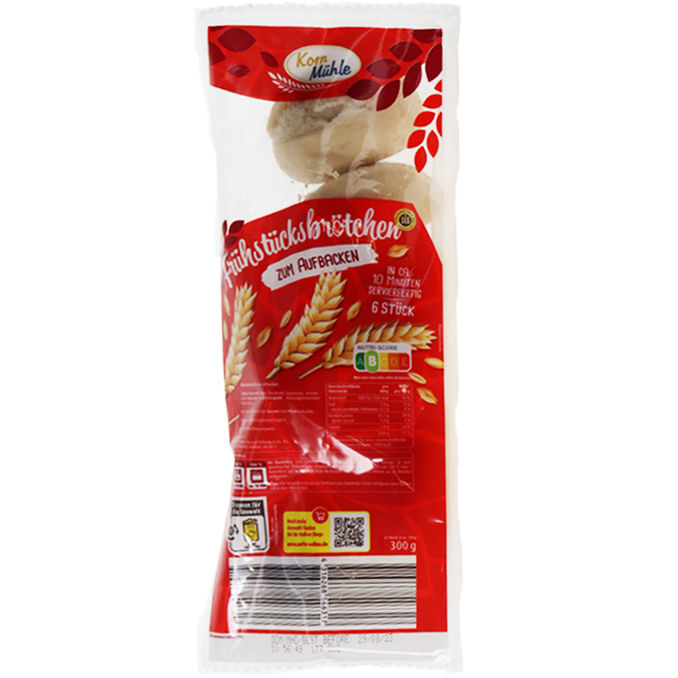 Kornmühle Baguette Brötchen, 6er Pack