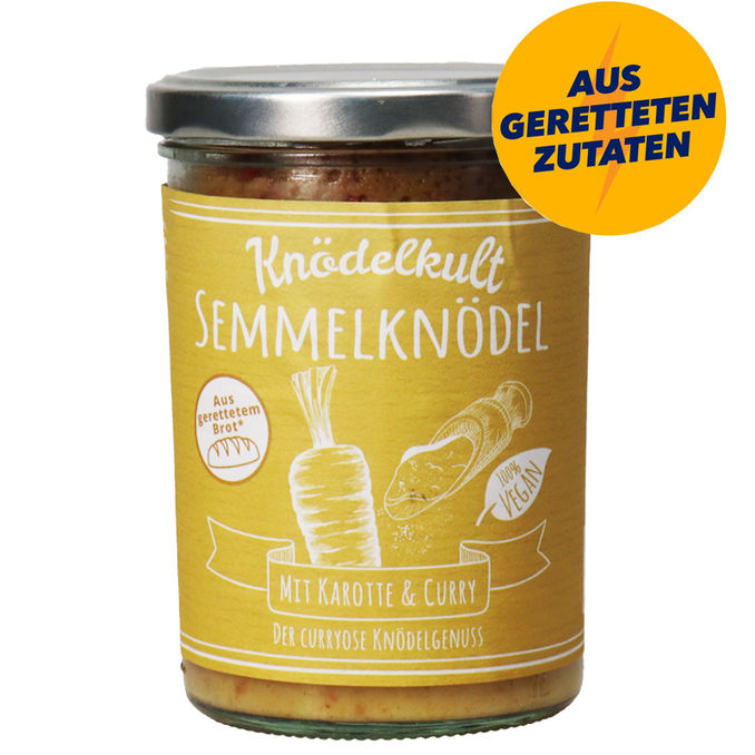 Knödelkult Semmelknödel mit Karotte & Curry