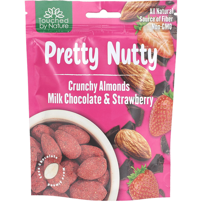 Pretty Nutty Mandlar Mjölkchoklad Jordgubbe 