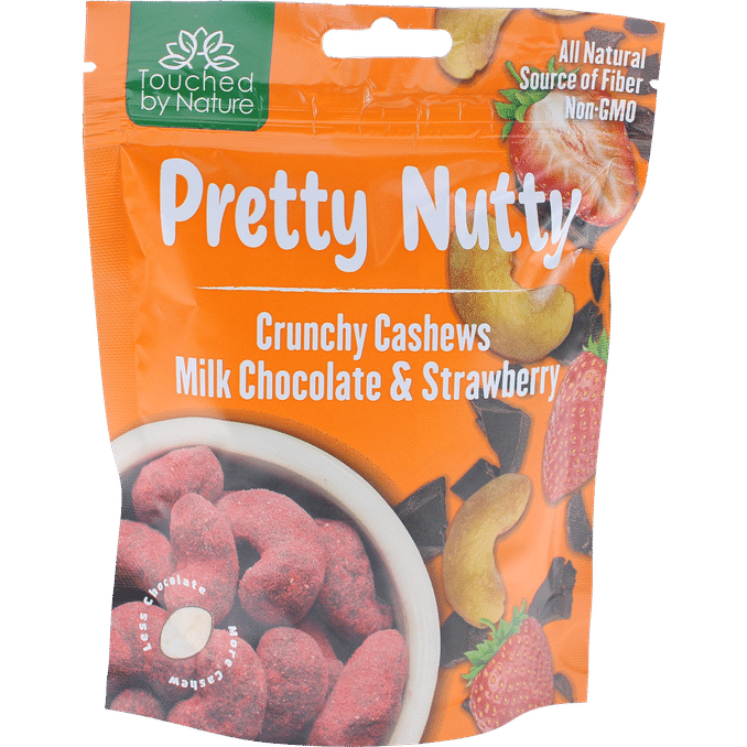 Pretty Nutty Crunchy Cashews Mælkechokolade & Jordbær