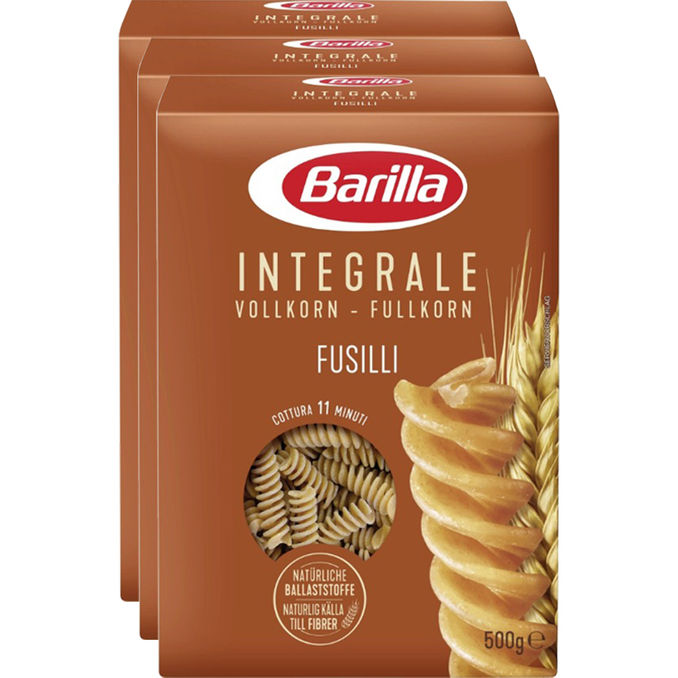 Barilla Vollkorn Fusilli, 3er Pack