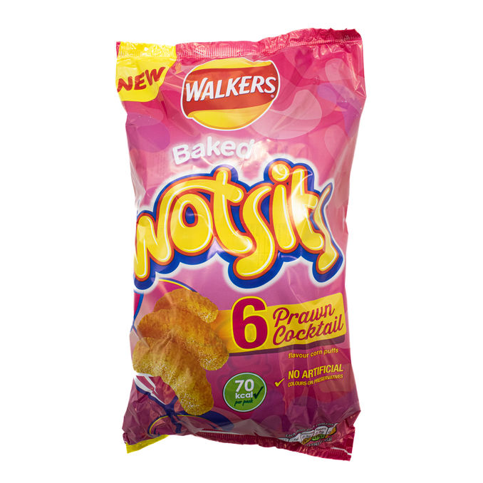 Walkers Wotsits Prawn Cocktail Crisps 6 x 16g - Walkers - Image 1