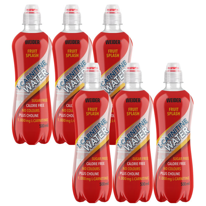 Weider L-Carnitine Water Fruit Splash, 6er Pack (EINWEG) zzgl. Pfand