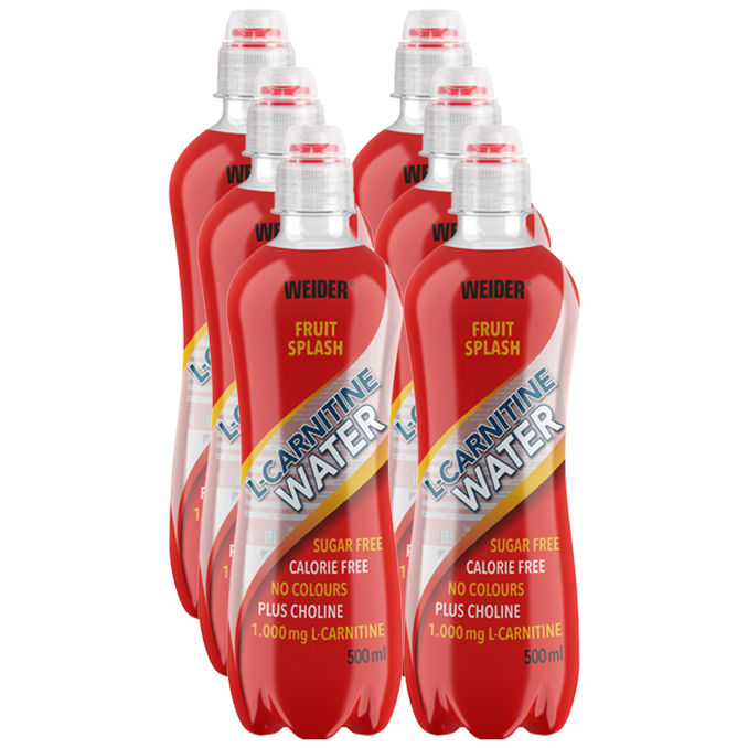 Weider L-Carnitine Water Fruit Splash, 6er Pack (EINWEG) zzgl. Pfand