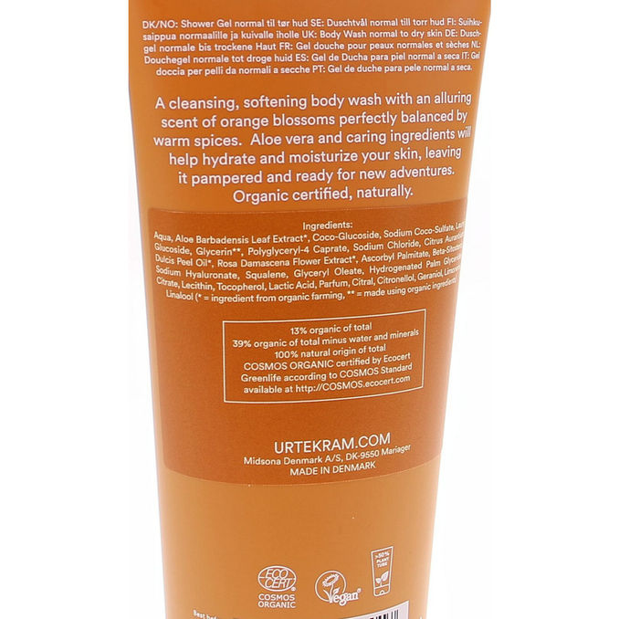 Urtekram Suihkusaippua Spicy Orange Blossom Luomu