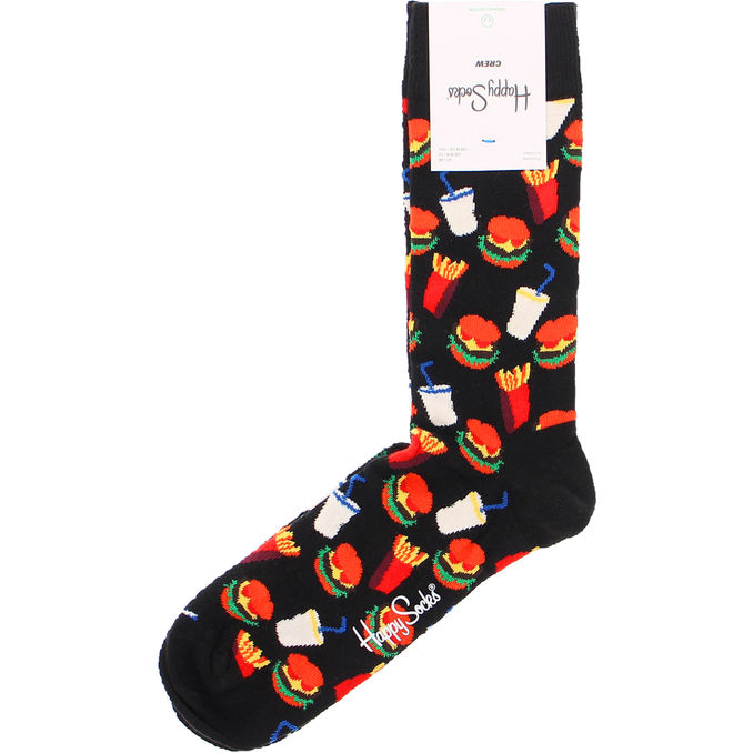 Happy Socks Sukat Hampurilaisateria Musta 41-46