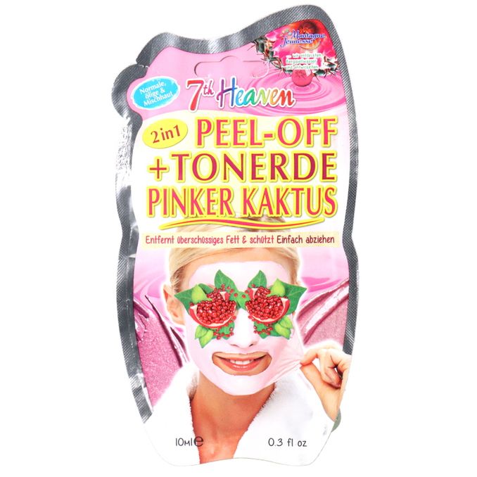 7th Heaven Peel-Off Gesichtsmaske mit Tonerde, Pinker Kaktus