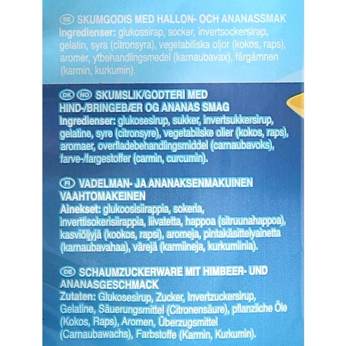 Cloetta Vaahtomakeiset Vadelma & Ananas 24-pack
