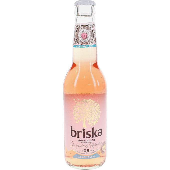 Briska Cider Jordgubb Rabarber Alkoholfri