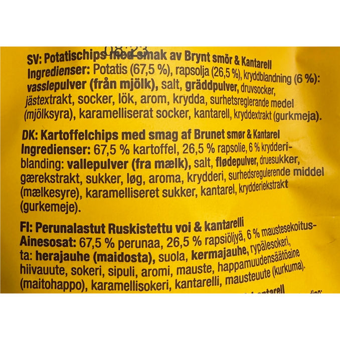 Gårdschips Perunalastut Ruskistettu Voi & Kantarelli