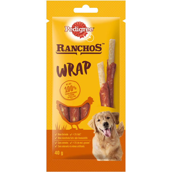 Pedigree Ranchos Hundesnack Wrap Beutel mit Huhn