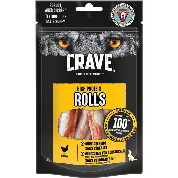 CRAVE HUND Hundesnack Chicken Protein Rolls