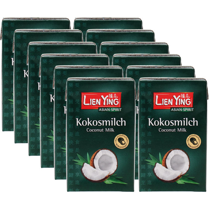 Lien Ying Kokosnussmilch, 12er Pack
