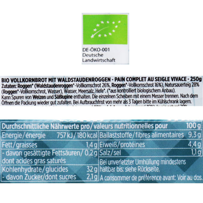 PEMA BIO Waldstaudenroggenbrot