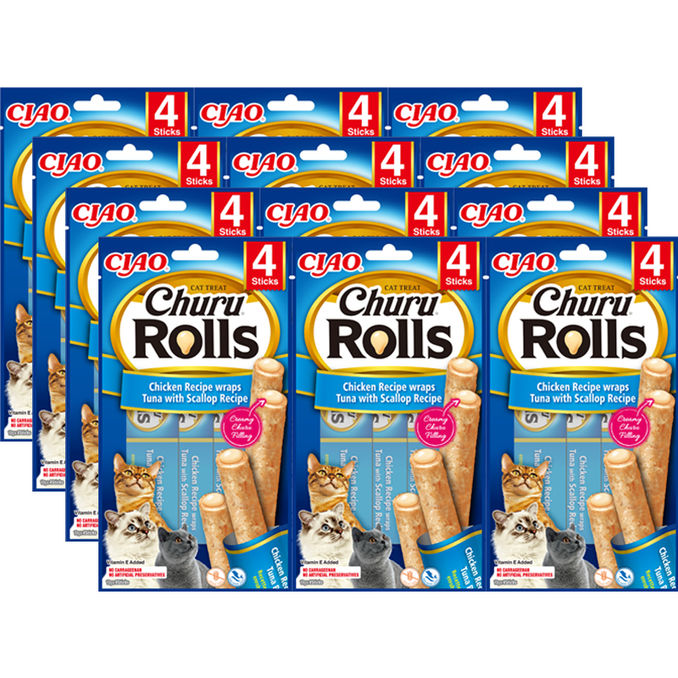 CIAO Katzensnack Huhn, Thunfisch & Jakobsmuscheln, 12er Pack