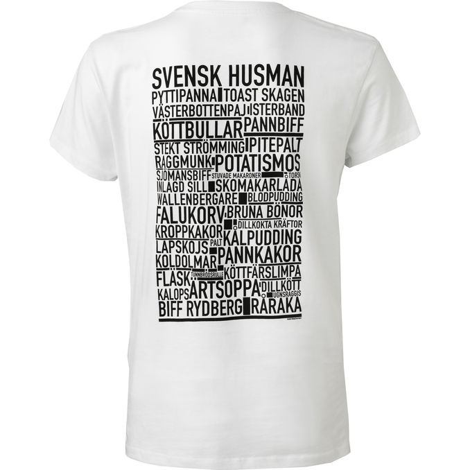 Svensk husman Printtipaita Valkoinen XL-koko