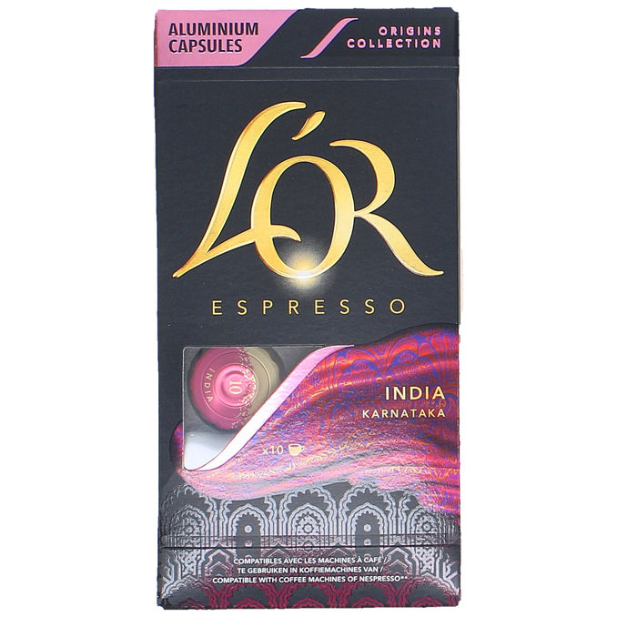 L'Or L'OR Kaffekapsler "India Kanataka" 10stk