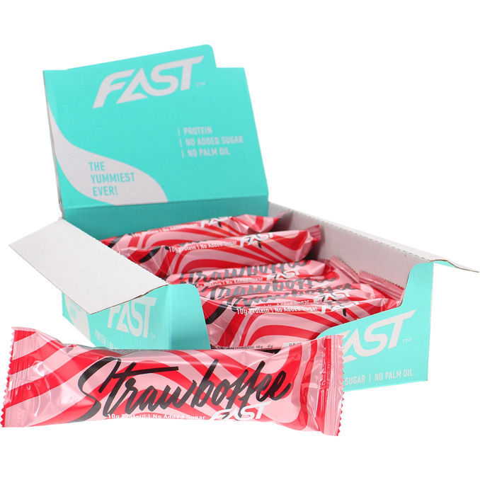 Fast Proteinbar Jordbær & Kaffe Sukkerfri 15-pak