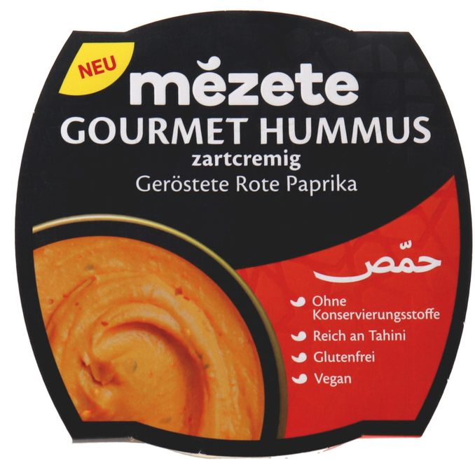mezete Hummus Geröstete Rote Paprika