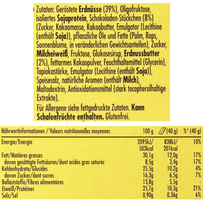 Nature Valley Proteinriegel Erdnuss & Schoko