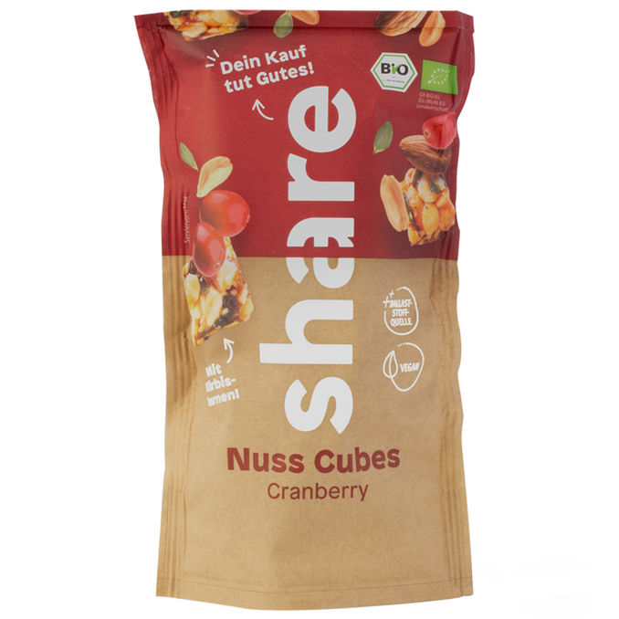 Share BIO Nuss Cubes Cranberry