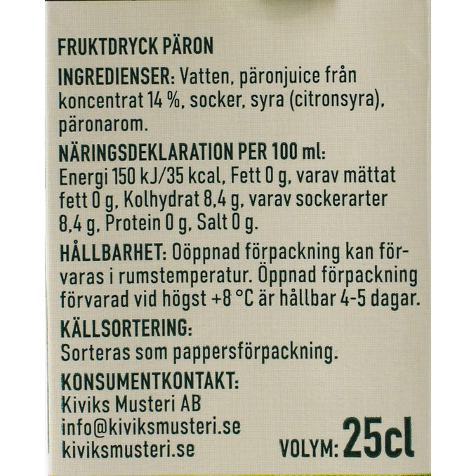 Kiviks Frugtdrik Pære