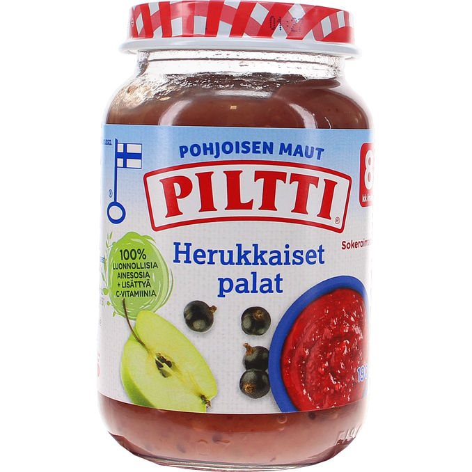 Piltti Pohjoisen Maut Herukkaiset Palat Jälkiruoka 8kk