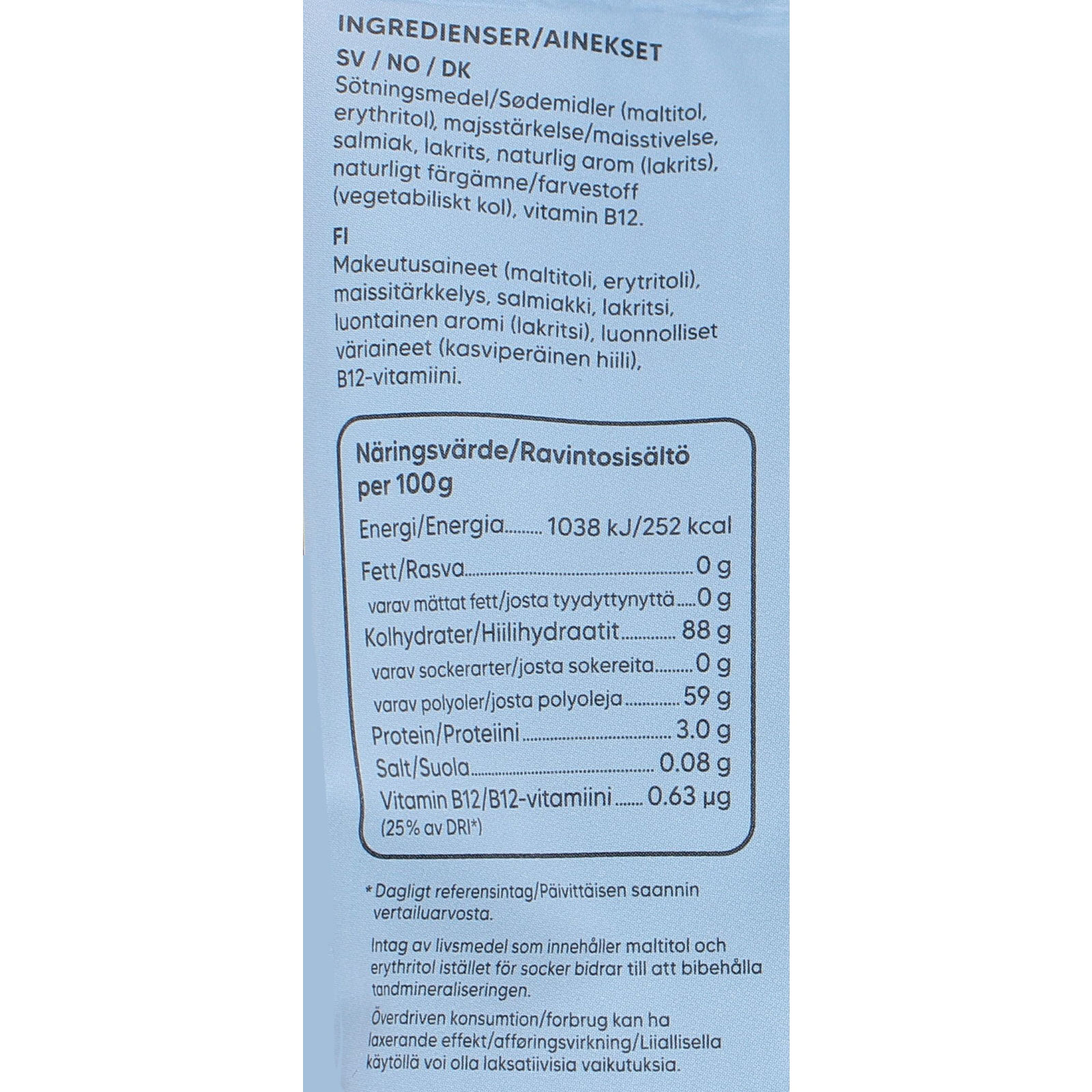 Wellibites Extra Salt Saltlakrits , 70 G Från Wellibites | Matsmart