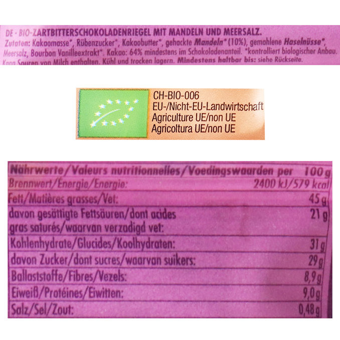 nucao BIO Almond Sea Salt Riegel, 12er Pack