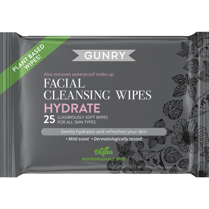 Gunry Ansiktsrengörings Wipes Hydrate