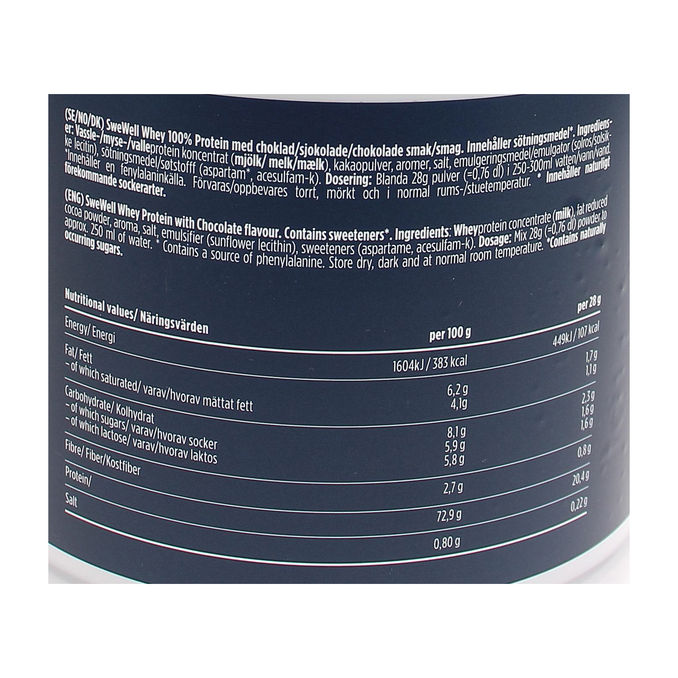 Swe Well Proteinpulver m. Chokoladesmag