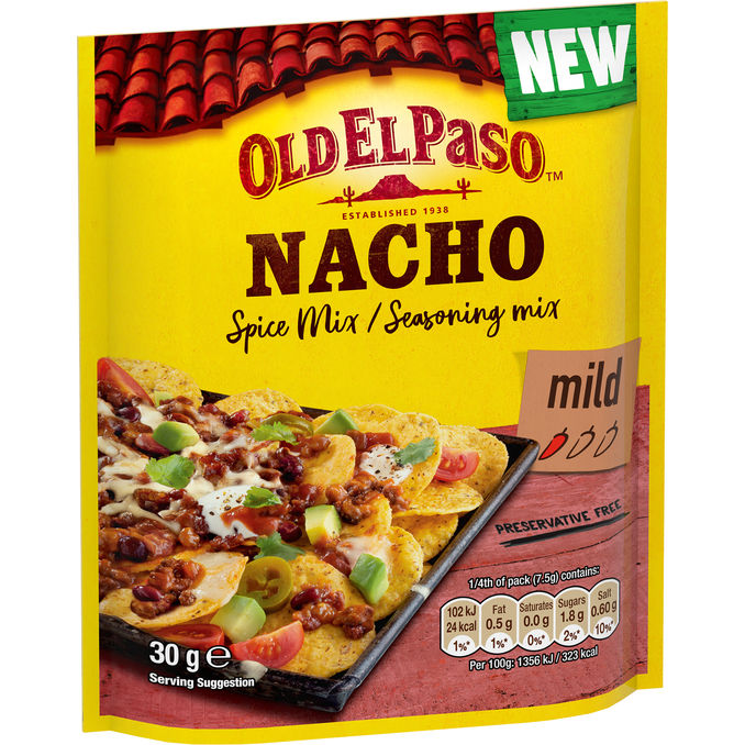 Old El Paso 3 x Nacho Kryddmix