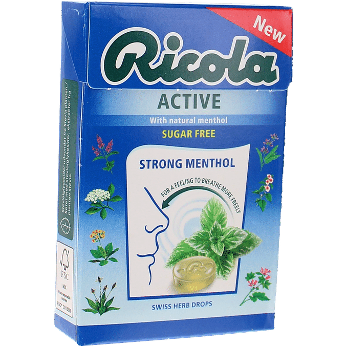 Ricola Active Strong Menthol Pastiller