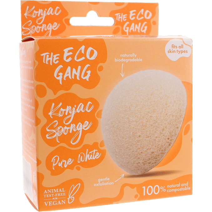 The Eco Gang Ansigtsrengørings Svamp Hvid