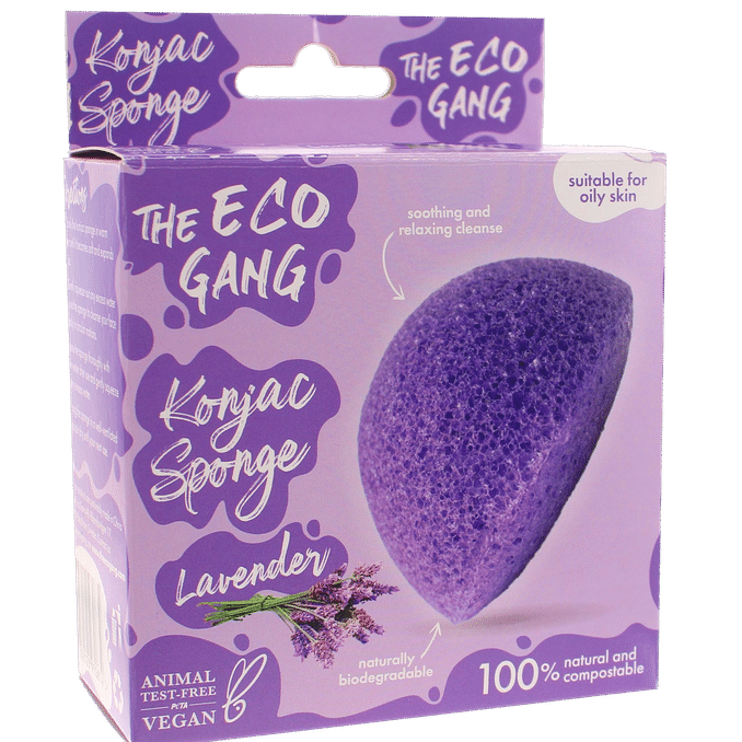 The Eco Gang Ansigtsrengørings Svamp Lavendel