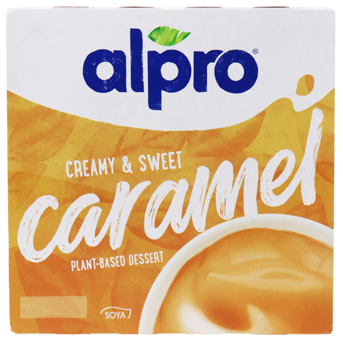 Alpro Soja-Dessert Karamell, 4er Pack