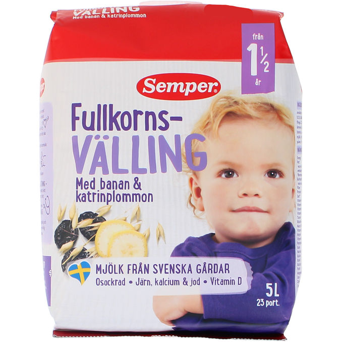 Semper Fullkornsvälling Banan Katrinplomon 1,5år