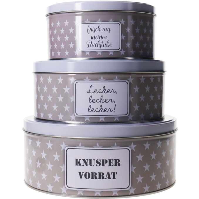 Spetebo Keksdose Metall Gebäckdose 3er Set Eckig - Produktbild-Vorschau 10