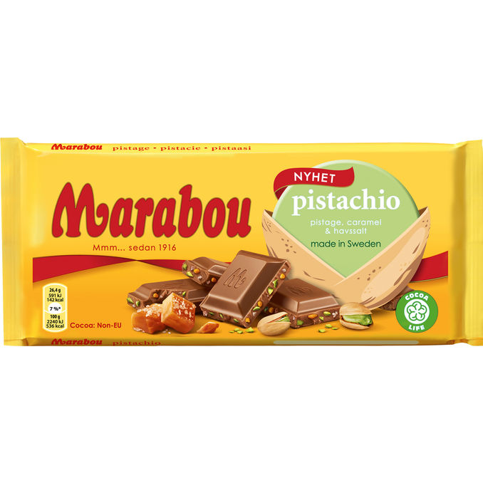 Marabou Suklaalevy Pistaasi Karamelli & Merisuola