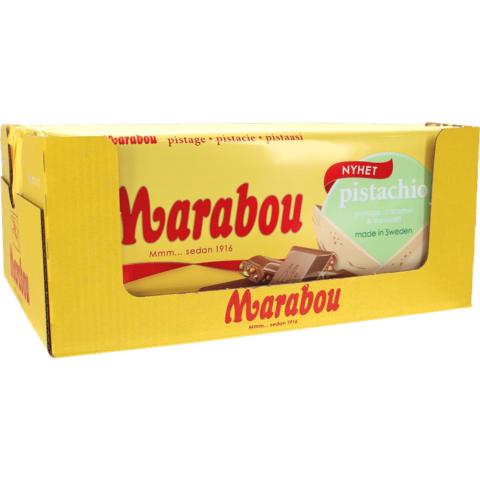 Marabou   Suklaalevy Pistaasi-Caramel-Merisuola 18-pack