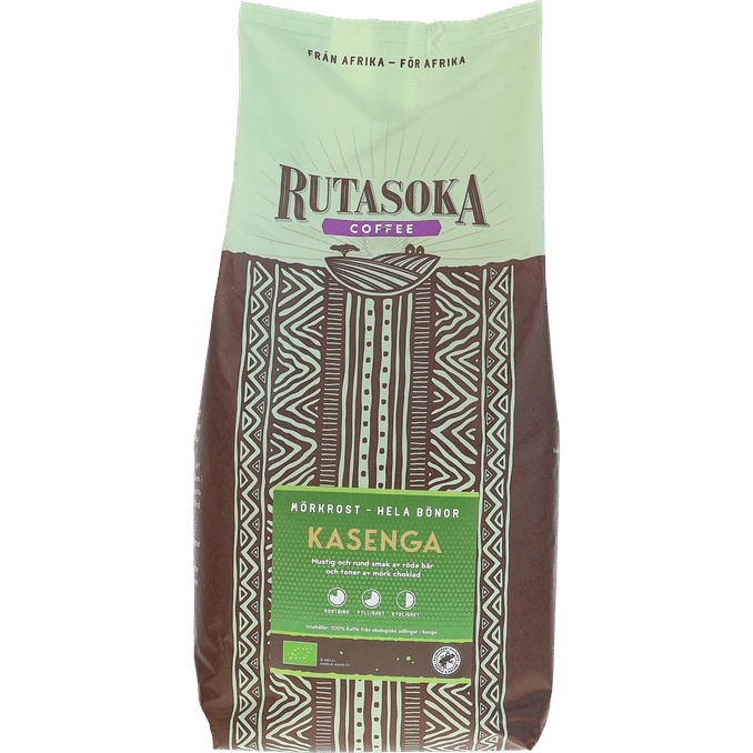 Rutasoka Kaffebønner Kasenga Mørkristede & Økologiske